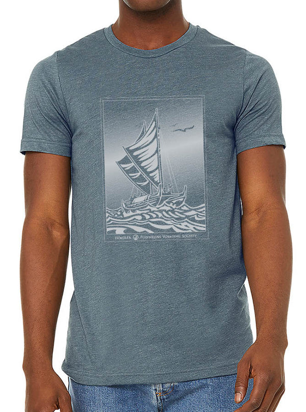 Hōkūleʻa Block Print T-Shirt – Heather Slate