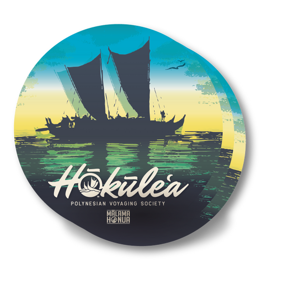 4" Sticker - Hōkūleʻa Blue Reflection